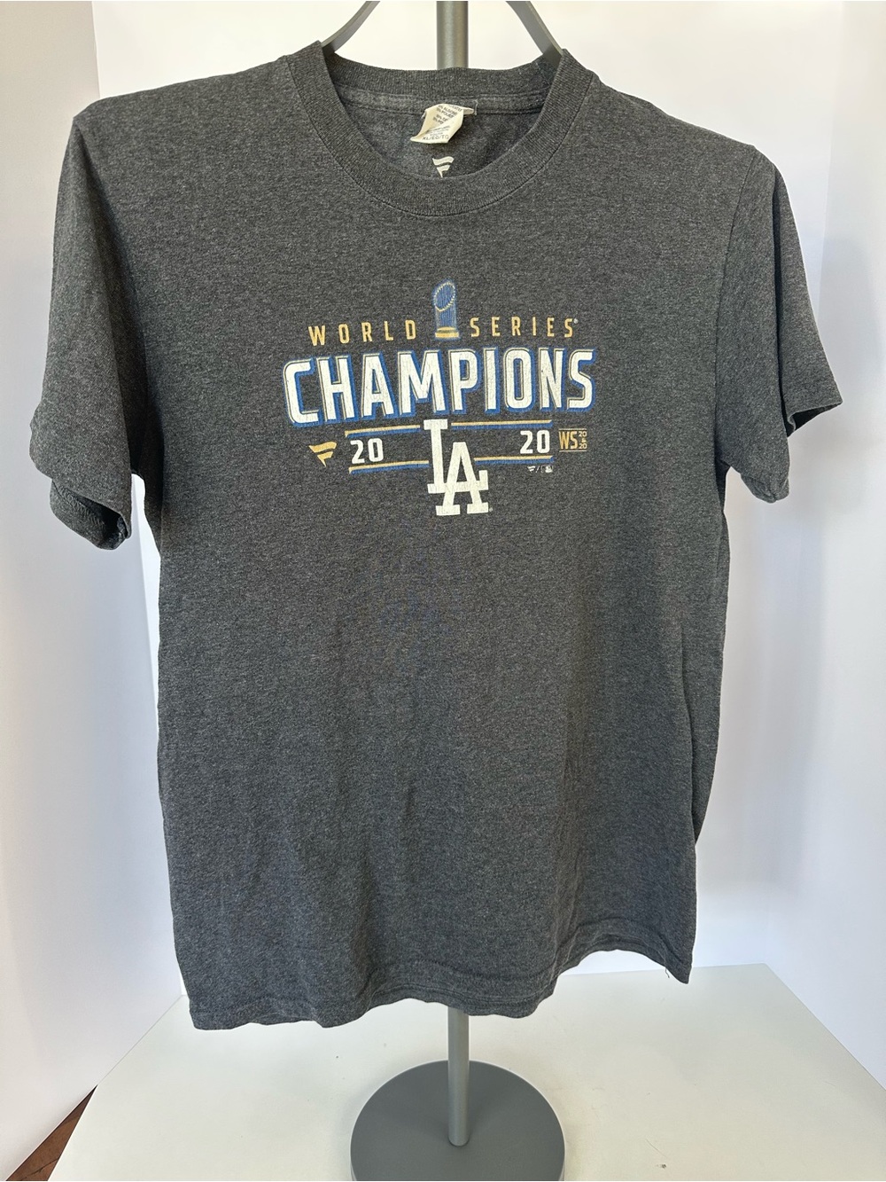 Fanatics LA Dodgers 2020 World Series Champions Gray T-Shirt